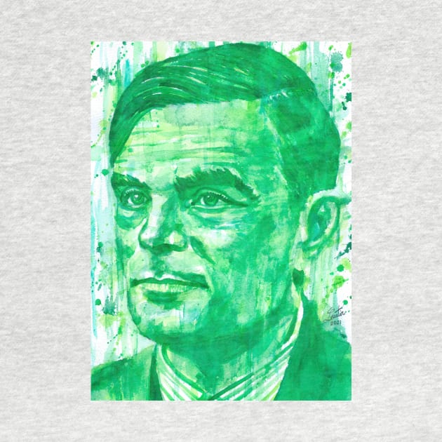 ALAN TURING watercolor portrait .1 by lautir